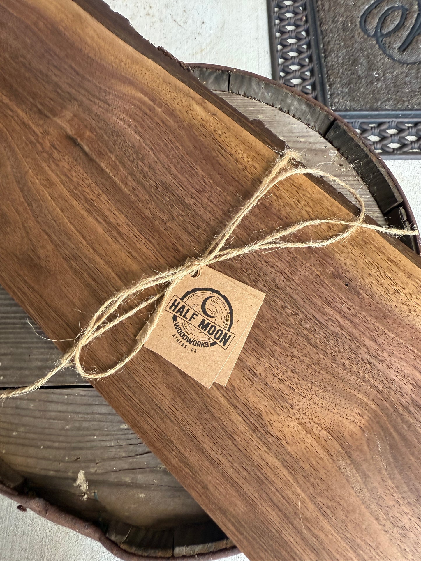 Live Edge Walnut Charcuterie Board w/ Finger Hold 28"x 6.5"